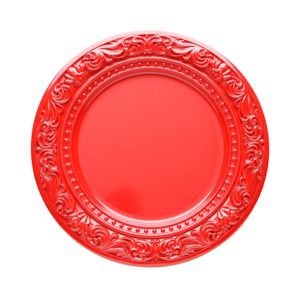 CJ 6 SOUSPLATS DE PLÁSTICO CASTLE VERMELHO 33cm