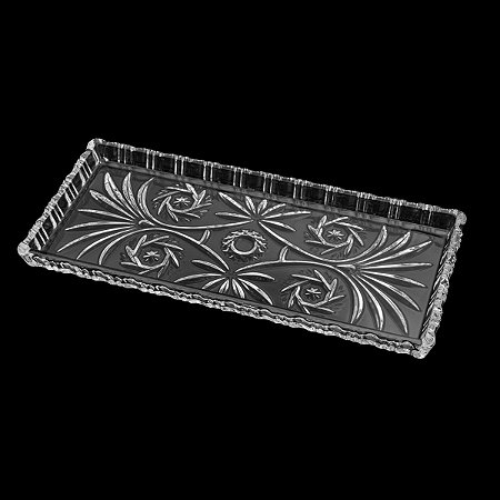 TRAVESSA DE CRISTAL DRAGON 34x15x2,5cm