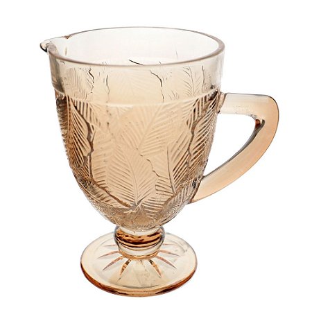 JARRA FOLHAGEM EM VIDRO COM PE 1L COR AMBAR LUSTER