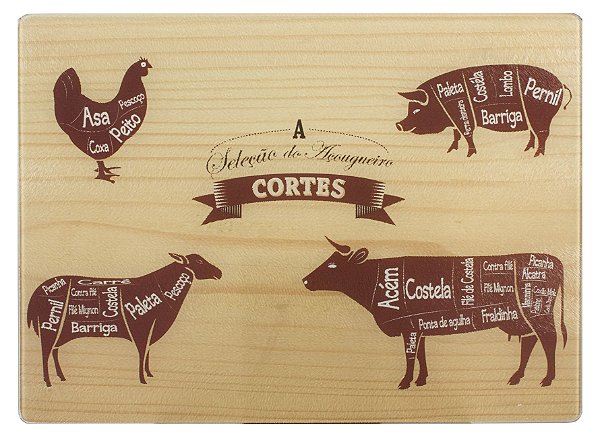 TABUA DE VIDRO 30X40CM CORTES