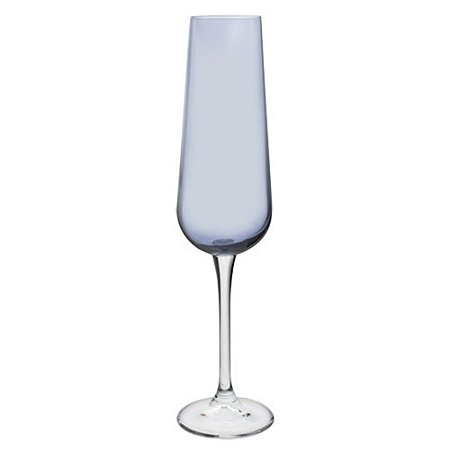 JOGO DE 6 TACAS PARA CHAMPANHE AMUNDSEN AZUL/ARDEA AZUL EM CRISTAL ECOLOGICO 220ML