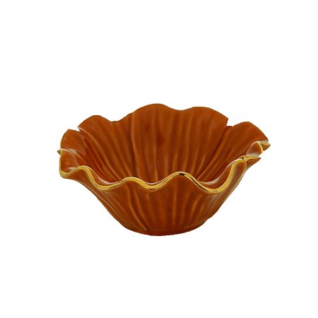 CJ 4 CENTROS DE MESA PORCELANA VERMELHO 10x5cm