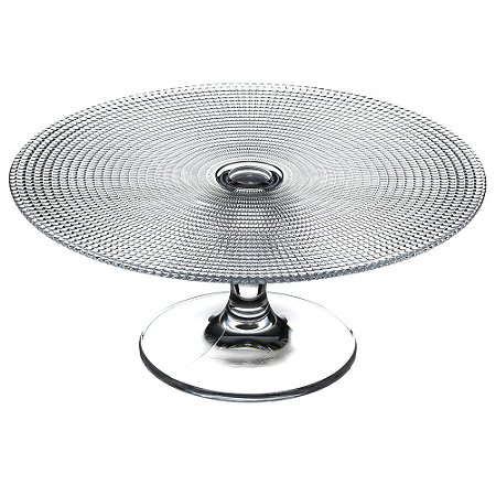 PRATO PARA BOLO PATISSERIE COM PE EM VIDRO D28CM