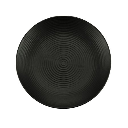 CJ 2 PRATOS PORCELANA PRETO 19cm