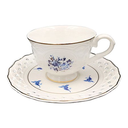 JOGO 12 PECAS MON AMOUR PARA CAFE EM NEW BONE CHINA 80ML
