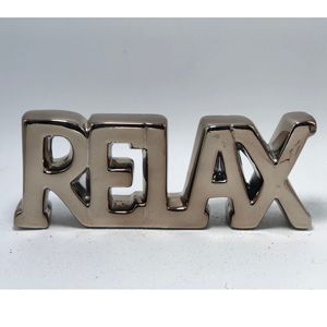 LETRAS DECORATIVAS CERÂMICA RELAX CAPSLOCK ÔNIX  19x3x7,5cm