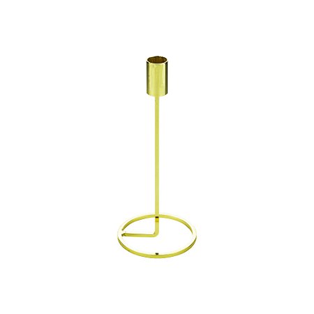 CASTIÇAL METAL DOURADO 9x23cm