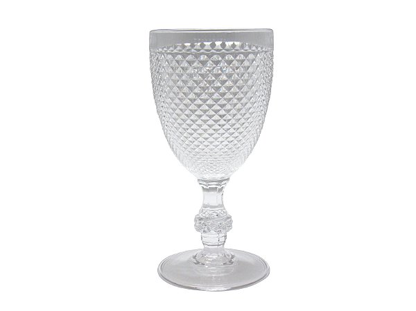 TAÇA PARA ÁGUA BICO DE JACA EM ACRILICO 410ML TRANSPARENTE
