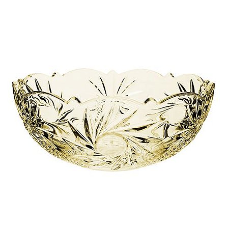 CENTRO MESA PINWHEEL CRISTAL ECOLOGICO D22XA9,5CM COR AMBAR