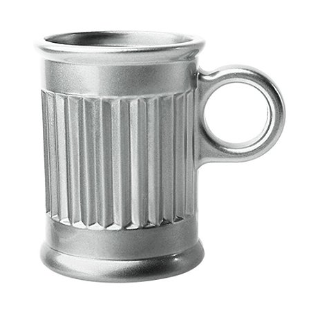 JOGO DE 6 XICARAS PARA CAFE COFFEE TIME EM CRISTAL 85ML COR PRATA