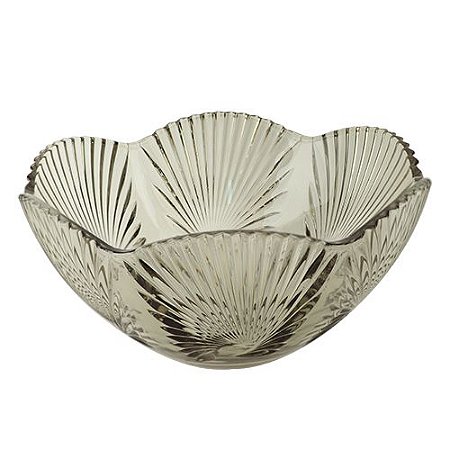 CENTRO MESA LIRICA CRISTAL ECOLOGICO D25XA11,5CM COR VERDE