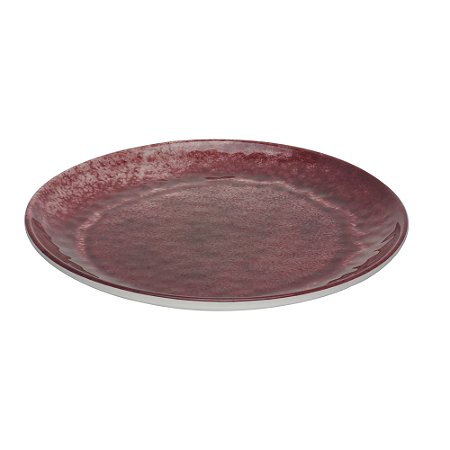 PRATO SOBREMESA MELAMINA AQUA VERMELHO 22cm