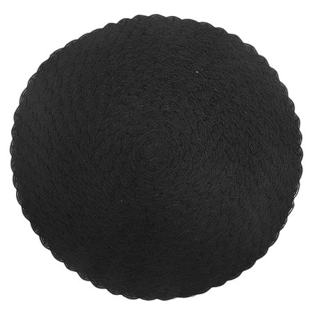 LUGAR AMERICANO REDONDO EM ALGODÃO 42CM PRETO