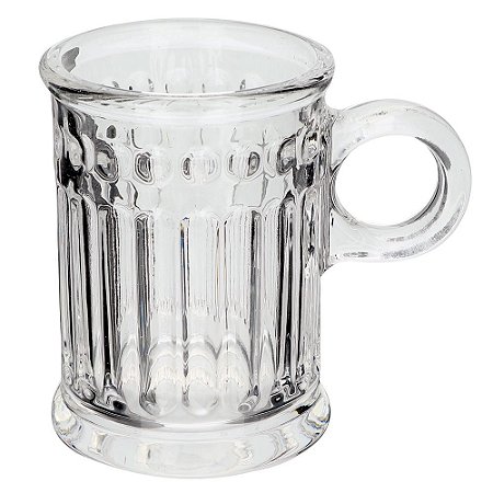 JOGO DE 6 XICARAS PARA CAFE COFFEE TIME EM CRISTAL 85ML