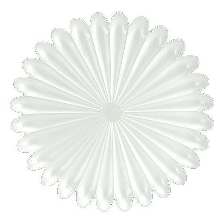 CENTRO DE MESA PLISSE EM VIDRO D33XA2CM COR BRANCO