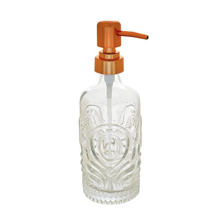CJ 3PC P/BANHEIRO DE VIDRO PIERRE GOLD ROSÉ