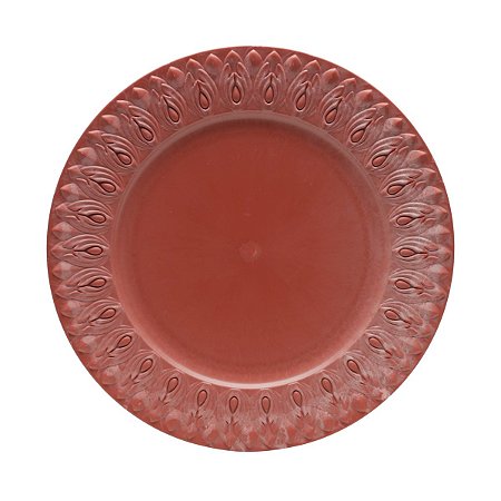SOUSPLAT DE PLÁSTICO PÉTALAS VERMELHO 36cm