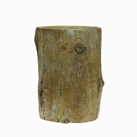 VASO DECORATIVO CIMENTO TRONCO 14x19cm