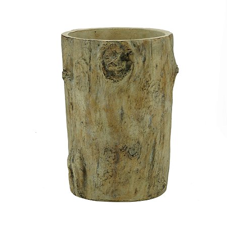 VASO DECORATIVO CIMENTO TRONCO 18x25cm
