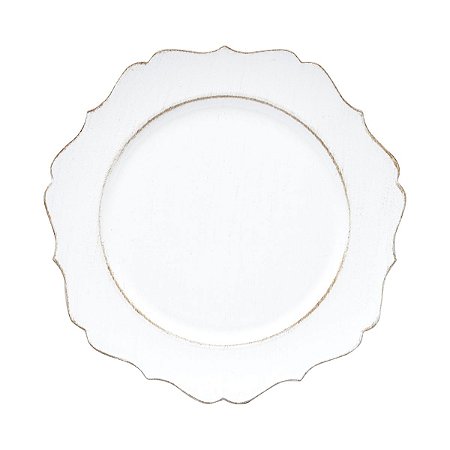 SOUSPLAT DE PLÁSTICO STAR BRANCO 33cm