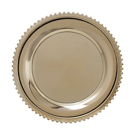 SOUSPLAT DE PLÁSTICO BALLS DOURADO 33cm