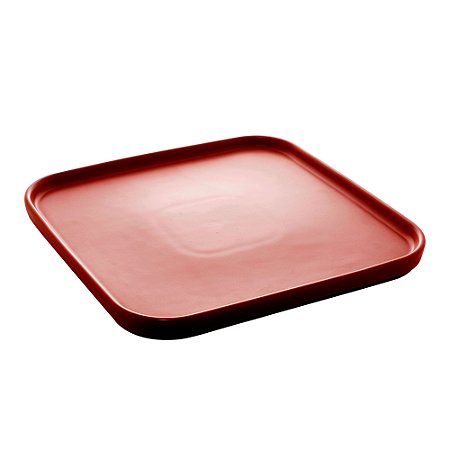 CJ 2 TRAVESSAS PORCELANA NÓRDICA VERMELHO MATT 25x25x2cm