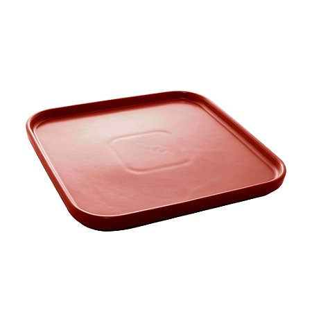 CJ 2 PRATOS PORCELANA NÓRDICA VERMELHO MATT 21x21x2cm
