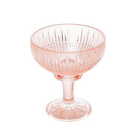 CJ 6 TAÇAS CRISTAL P/SOBREMESA QUEEN ROSA 260ml
