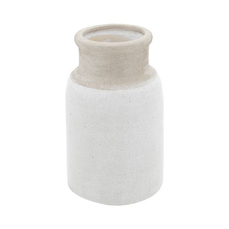 VASO DECORATIVO PORCELANA MARFIM 10x15cm