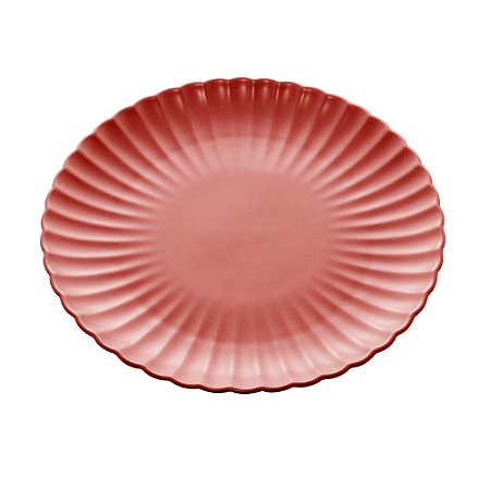 PRATO PORCELANA NÓRDICA VERMELHO MATT 26x3cm