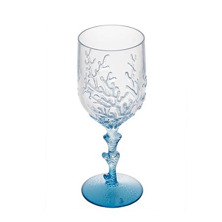 CJ 6 TAÇAS ACRÍLICO CORAL AZUL 450ml