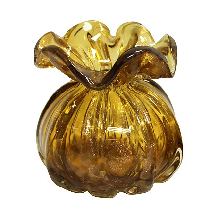 TROUXINHA GOLDEN EM VIDRO 11X11X14,5CM COR COR AMBAR