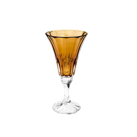 CJ 6 TAÇAS DE CRISTAL ECOLÓGICO P/ÁGUA WELLINGTON ÂMBAR 280ml