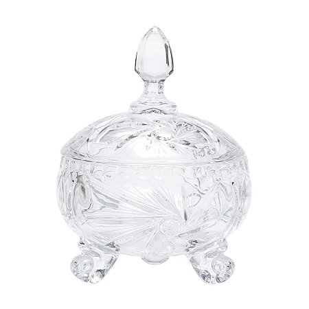POTICHE DECORATIVO C/PÉ DE CRISTAL DE CHUMBO PRIMA 11x14,5cm