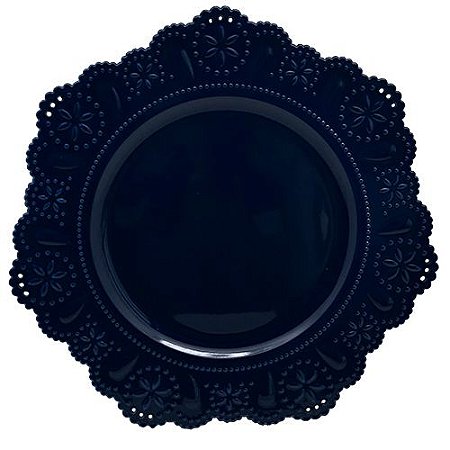 SOUSPLAT RENDA EM PLASTICO D33CM COR AZUL