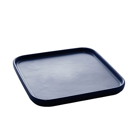 CJ 3 PETISQUEIRAS PORCELANA QUADRADA NÓRDICA AZUL 15x15x2cm