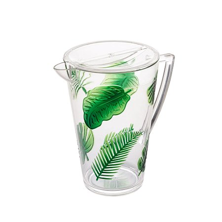 JARRA ACRÍLICO C/TAMPA LEAF VERDE 2,9l