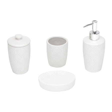 CJ 4PC P/BANHEIRO DE CERÂMICA RIO BRANCO