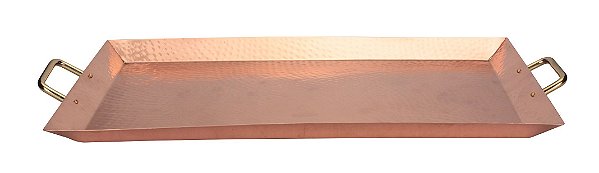 BANDEJA MARTELADO EM ACO INOX L50XP32XA2CM COR COBRE