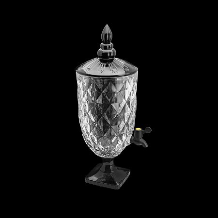 DISPENSER CRISTAL ECOLÓGIC TAMPA TORNEIRA PRETA DIAMOND 5l