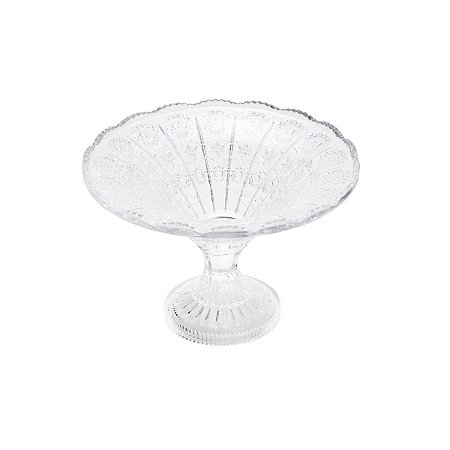 FRUTEIRA DE CRISTAL C/PÉ STARRY 20X15CM