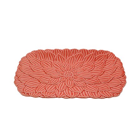 TRAVESSA PORCELANA DAISY CORAL 36x23x3cm