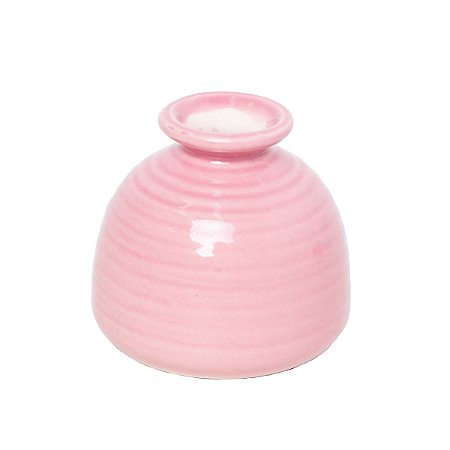 VASO DECORATIVO PORCELANA ROSA 9x8cm