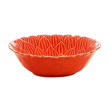SALADEIRA PORCELANA DAISY CORAL 25x22x8cm