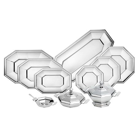 BAIXELA DE AÇO INOX OCTOGONAL 11PC