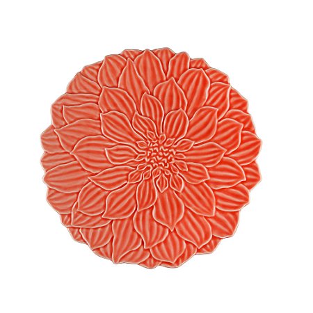 PRATO RASO PORCELANA DAISY CORAL 27cm