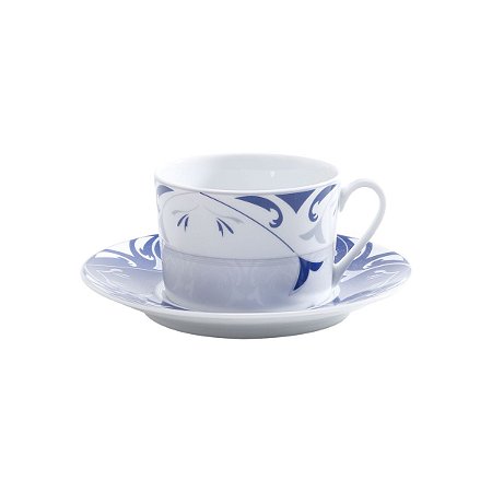 CJ 6 XÍCARAS DE PORCELANA P/CHÁ C/PIRES LIMOGES ALLEGRO 220ml