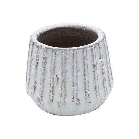 VASO DECORATIVO PORCELANA BRANCO 12x10cm