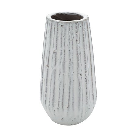 VASO DECORATIVO PORCELANA BRANCO 12x20cm
