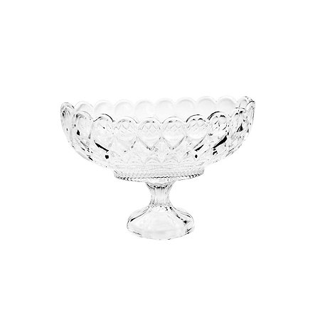 CENTRO DE MESA DE CRISTAL ECOLÓGICO C/PÉ ANGEL TRANSPARENTE 28,5X20cm